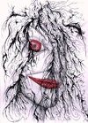 Pen n Ink Creepy Face
