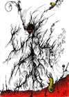 Pen n Ink Man of Fire